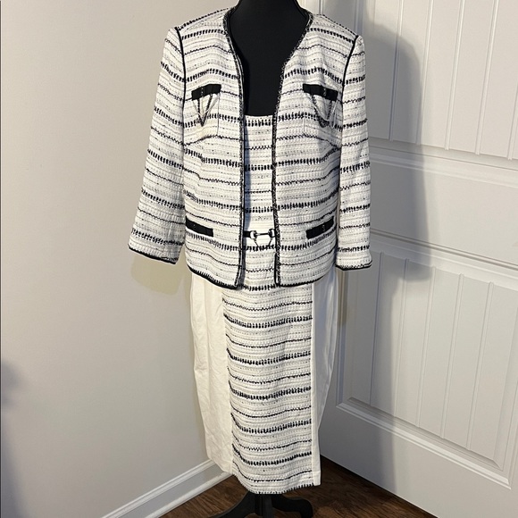White House Black Market Dresses & Skirts - White House Black Market Monochrome Tweed Jacket and Dress